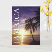 Carte Plages à Negril Jamaïque | Joyeux Anniversaire (Fleur jaune)