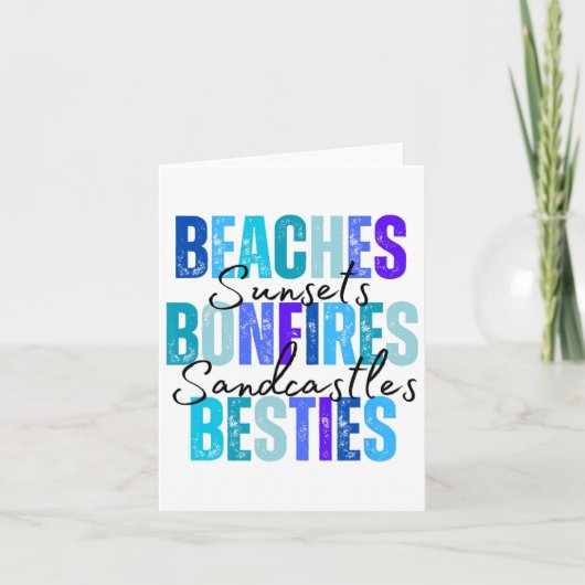 Carte Plages Bonfires Besties (Devant)