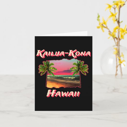Carte Plages De Kailua-kona Hawaii (Fleur jaune)