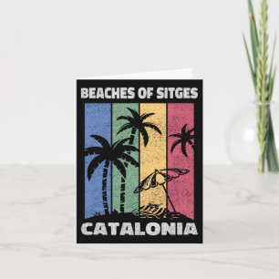 Carte Plages De Sitges Souvenir - Catalogne Rappel