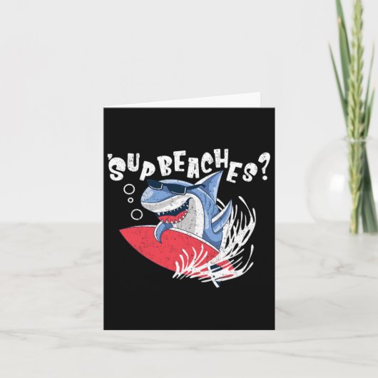 Carte Plages Sup Funny Shark Summer Beach Lover Mème Va (Devant)