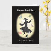 Carte Plague Doctor danse Funny Pandemic Anniversaire (Fleur jaune)