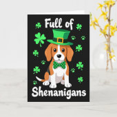 Carte Plaid Beagle Shenanigans (Fleur jaune)