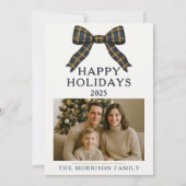 Carte Plaid Bow Christmas (Devant)