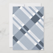 Carte Plaid Denim Bleu Garçons Treize Anniversaire Fête (Dos)