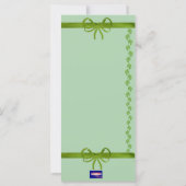 Carte Plaid et Clover vert (Dos)