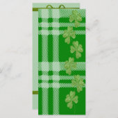 Carte Plaid et Clover vert (Devant / Derrière)