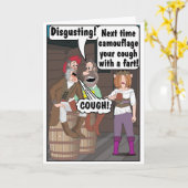 CARTE PLAISANCES COUGH ET FART (Fleur jaune)