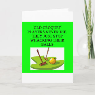 Carte Plaisanterie de joueur de CROQUET