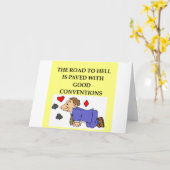 Carte plaisanterie de joueur de pont (Fleur jaune)