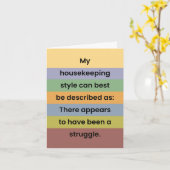 Carte Plaisanterie de l'entretien ménager "Juste pour le (Fleur jaune)