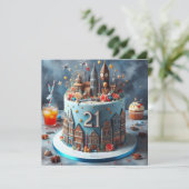 CARTE PLAISIR COSMOPOLITAN 21E ANNIVERSAIRE GÂTEAU (Debout devant)