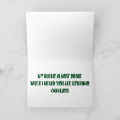 CARTE PLAISIR DE RETRAITE À L'OEIL DE GOOGLE (Intérieur)