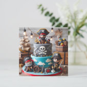 CARTE PLAISIR PIRATES THÈME ANNIVERSAIRE DE ENFANT GÂTEA (Debout devant)