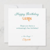 CARTE PLAISIR WHIMSICAL GROG EYED GOLDFISH CAKE D'ANNIVE (Dos)