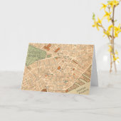 Carte Plan antique de la ville de Boston (Fleur jaune)