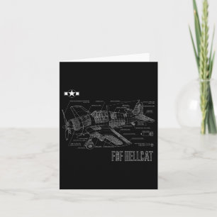 Carte Plan d'avion de chasse F6f Hellcat de la Seconde G