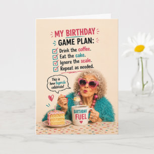 Carte Plan de fête d'anniversaire de senior sassy