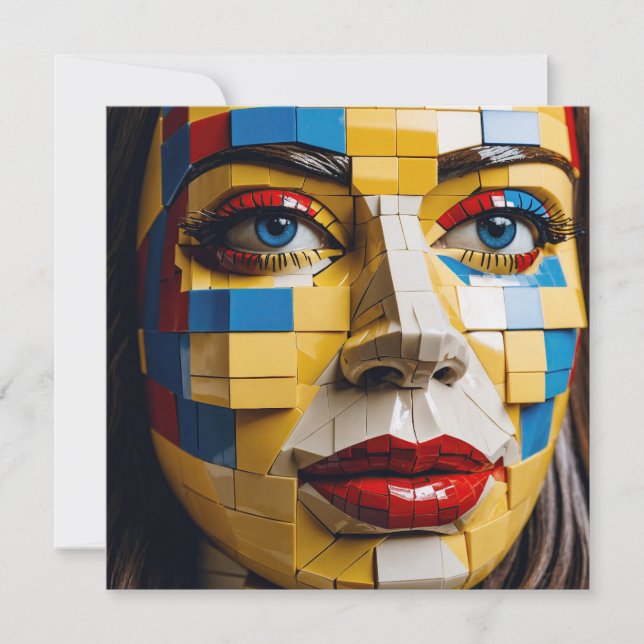 Carte "Plan de l'humanité" - Un portrait cubiste (Devant)