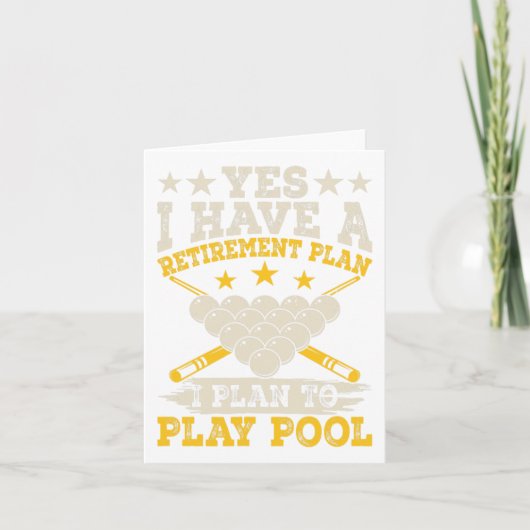 Carte Plan De Retraite Drôle À Jouer Pool (Devant)
