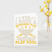 Carte Plan De Retraite Drôle À Jouer Pool (Fleur jaune)