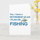 CARTE PLAN DE RETRAITE - PÊCHE (Fleur jaune)