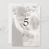 Carte Plan de table de mariage avec photos (Devant)