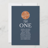 Carte Plan de table de mariage bleu marine (Devant)
