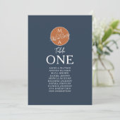 Carte Plan de table de mariage bleu marine (Debout devant)