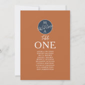 Carte Plan de table de mariage bleu marine (Dos)