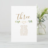 Carte Plan de table de mariage bohème eucalyptus (Debout devant)
