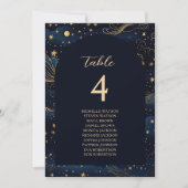 Carte Plan de table de mariage céleste bohème (Devant)