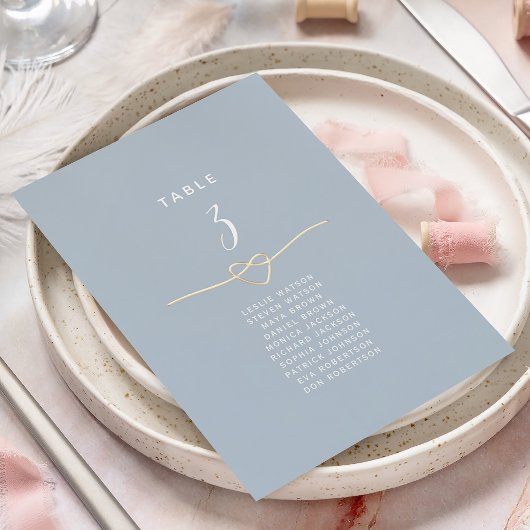Carte Plan de table de mariage élégant et simple moderne