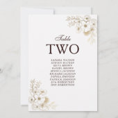 Carte Plan de table de mariage en bois rustique (Dos)