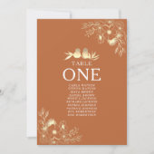 Carte Plan de table de mariage en terre cuite (Devant)