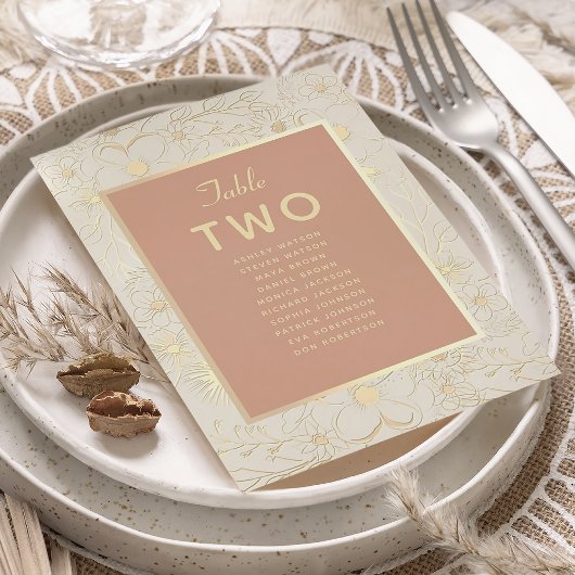 Carte Plan de table de mariage en terre cuite