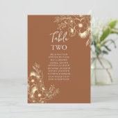 Carte Plan de table de mariage en terre cuite (Debout devant)