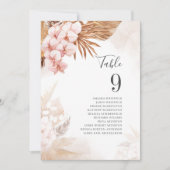 Carte Plan de table de mariage en terre cuite et herbe d (Devant)