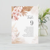Carte Plan de table de mariage en terre cuite et herbe d (Debout devant)