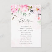 Carte Plan de table de mariage floral Paeonie rose (Dos)