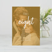 Carte Plan de table de mariage photo (Debout devant)