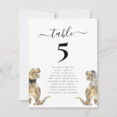 Carte Plan de table de mariage sur le thème des dinosaur (Devant)
