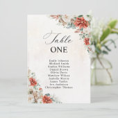 Carte Plan de table pour un mariage d'hiver (Debout devant)