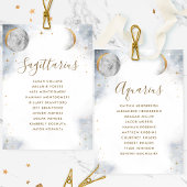 Carte Plan de table Table Céleste Nom avec noms des invi