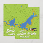 Carte Plan du lac de Sainte-Croix France (Devant / Derrière)