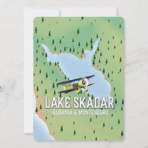 Carte Plan du lac Skadar Albanie et Monténégro