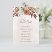 Carte Plan du tableau des Mariages de automne floraux Bo (Debout devant)