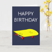 Carte Planche à roulettes jaune fraîche (Fleur jaune)