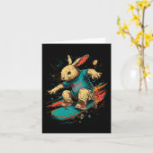 Carte Planche à roulettes Patineur pour adolescents garç (Fleur jaune)