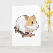 Carte Planche à roulettes pour hamster (Fleur jaune)